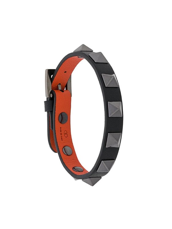 Valentino Garavani Rockstud-Embellished Bracelet - Black Valentino Garavani Rockstud-Embellished Bracelet - Black