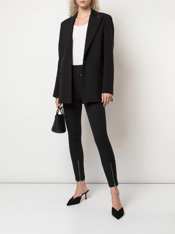 ALEXANDER WANG Zip-Embellished Skinny Trousers - Black ALEXANDER WANG Zip-Embellished Skinny Trousers - Black