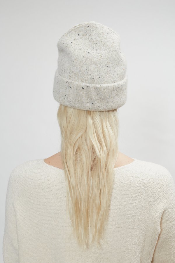 Lauren Manoogian Double Crown Beanie - White Tweed Lauren Manoogian Double Crown Beanie - White Tweed