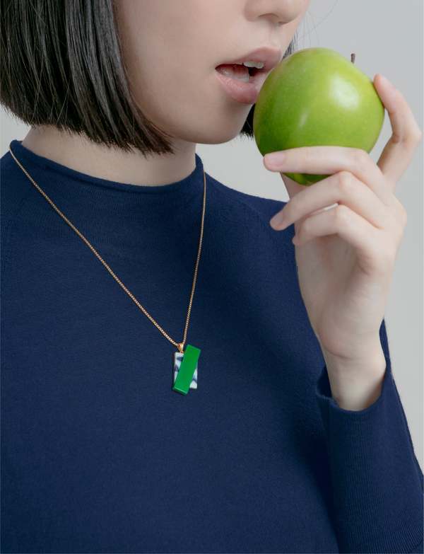 MATTER MATTERS Double Rec Necklace - Blue/Pink MATTER MATTERS Double Rec Necklace - Blue/Pink