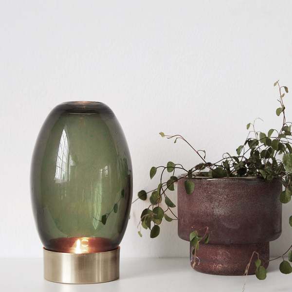 An Artful Life Tea light candle stand - grey/green An Artful Life Tea light candle stand - grey/green