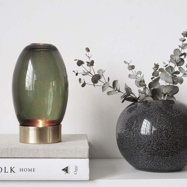 An Artful Life Tea light candle stand - grey/green An Artful Life Tea light candle stand - grey/green
