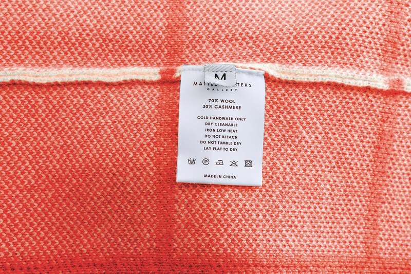 UNISEX MATTER MATTERS Grids Crew Neck Wool and Cashmere-Blend Pullover - RED