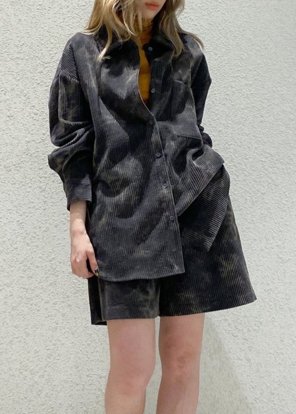 BRAND NAME Corduroy Tie Dye Top and Shorts Set - Grey BRAND NAME Corduroy Tie Dye Top and Shorts Set - Grey