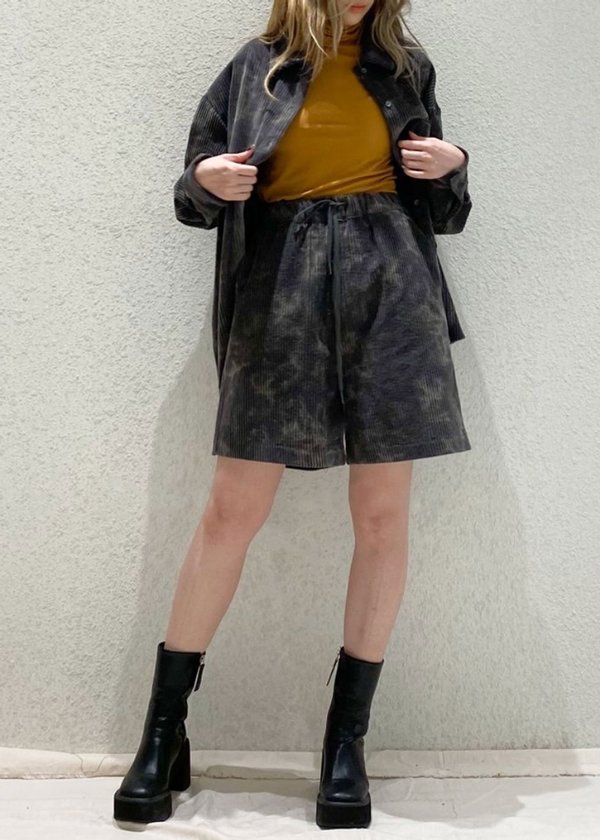 BRAND NAME Corduroy Tie Dye Top and Shorts Set - Grey BRAND NAME Corduroy Tie Dye Top and Shorts Set - Grey