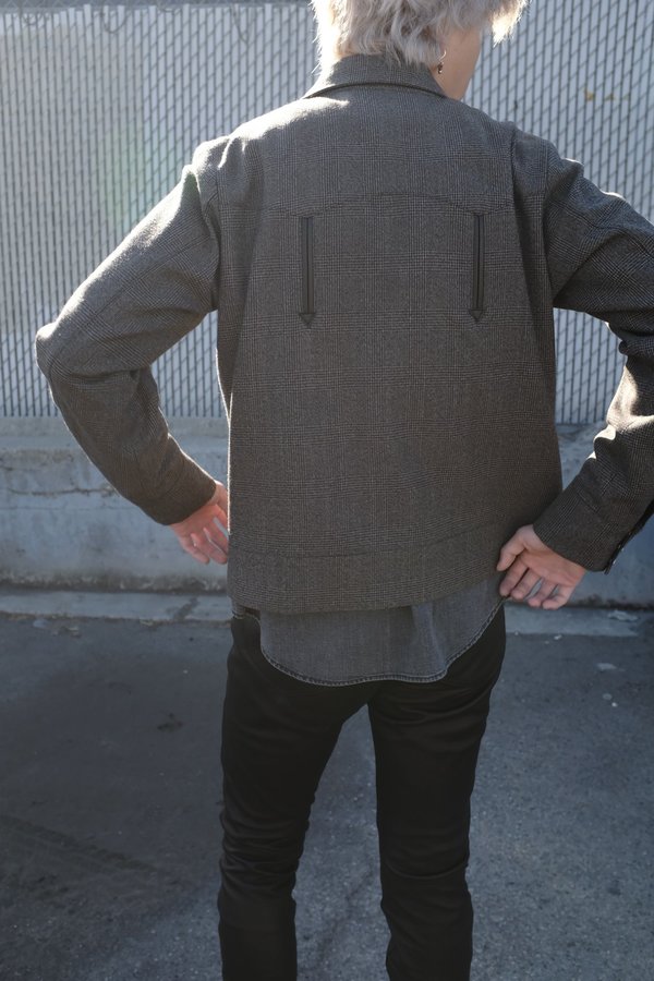 The Letters Glen Check Wool Western Bolero Jacket | Garmentory