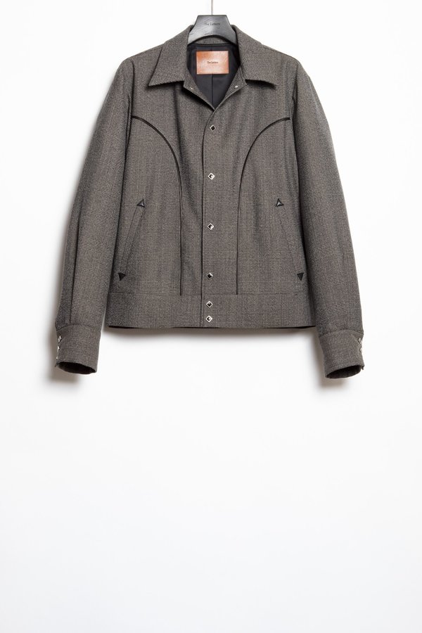 The Letters Glen Check Wool Western Bolero Jacket | Garmentory