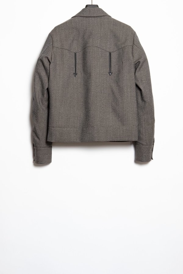 The Letters Glen Check Wool Western Bolero Jacket | Garmentory