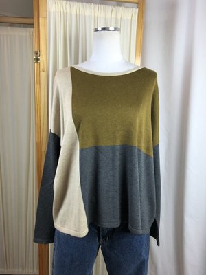 Eileen Fisher Color Block Sweater 