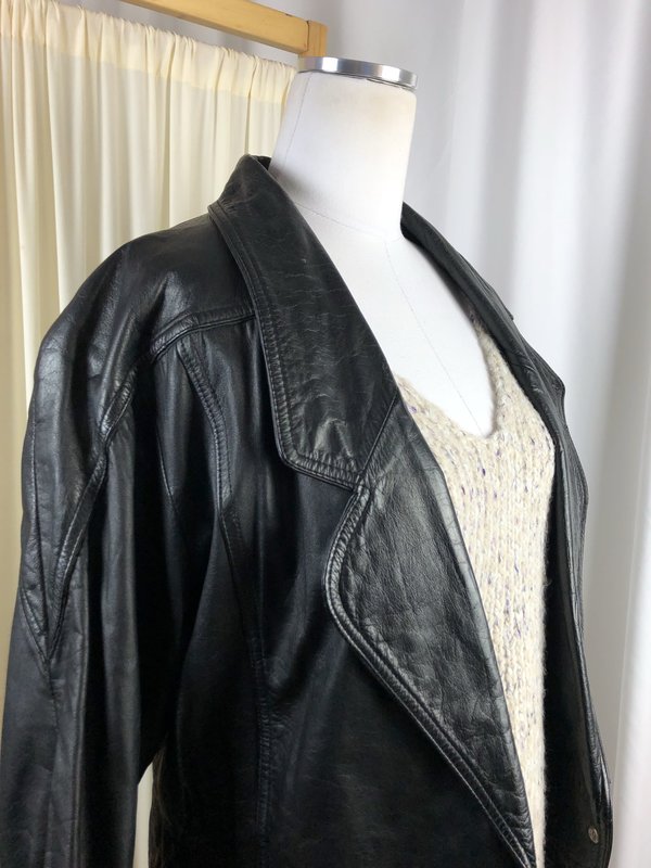 Vintage Crop Leather Moto Jacket Vintage Crop Leather Moto Jacket