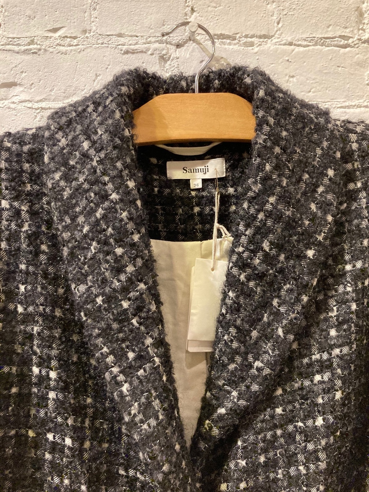 Samuji Textured Wool Coat - Plaid - Image 2 of 5
