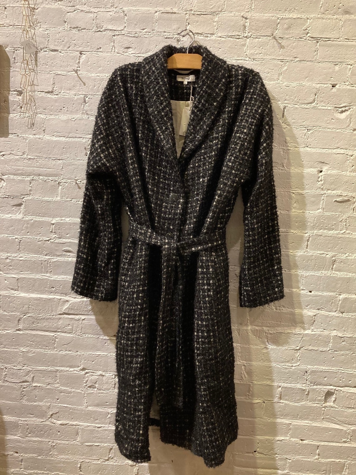 Samuji Textured Wool Coat - Plaid - Image 3 of 5