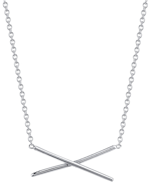 Gabriela Artigas 14k White Gold Subtle X Necklace Gabriela Artigas 14k White Gold Subtle X Necklace