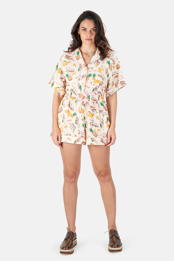 Zimmermann Riders Draw Waist Shorts - Beach Print Zimmermann Riders Draw Waist Shorts - Beach Print