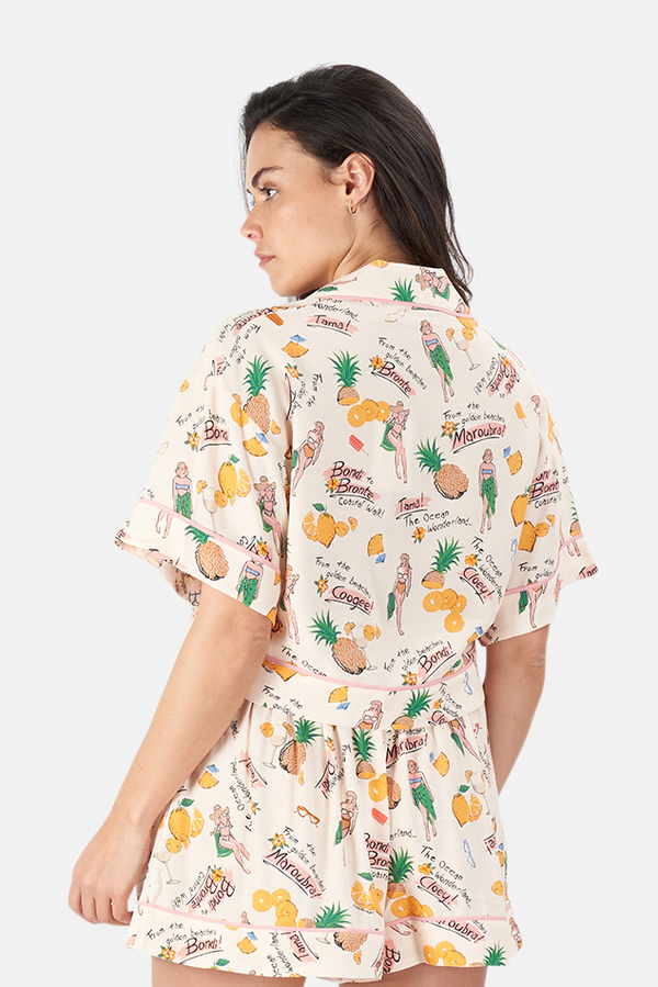 Zimmermann Riders Crop Relaxed Shirt - Beach Print Zimmermann Riders Crop Relaxed Shirt - Beach Print
