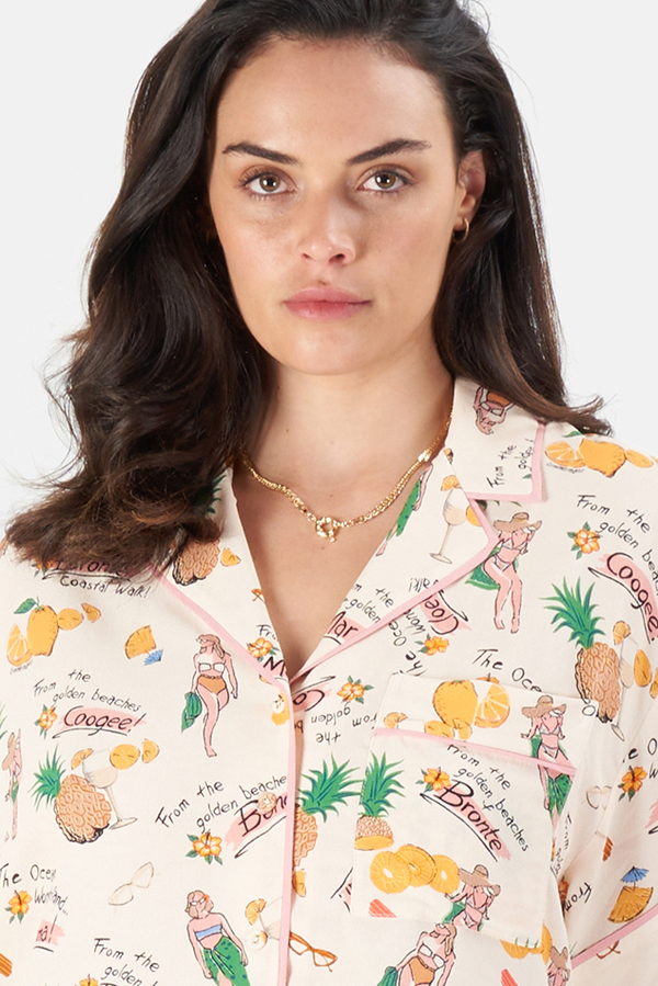 Zimmermann Riders Crop Relaxed Shirt - Beach Print Zimmermann Riders Crop Relaxed Shirt - Beach Print