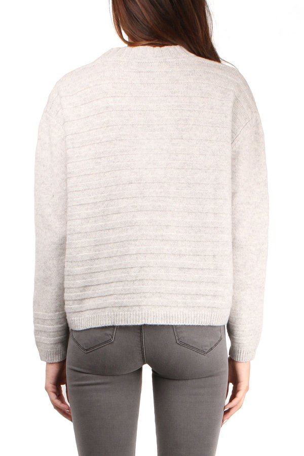 Allude Textured Sweater - Light Grey Melange Allude Textured Sweater - Light Grey Melange