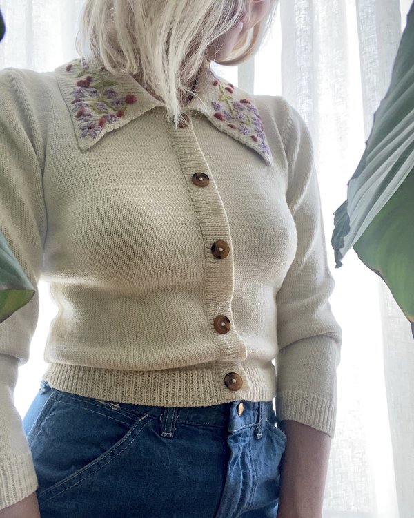 Tach Clothing Cisne Embroidered Sweater - Cream Tach Clothing Cisne Embroidered Sweater - Cream