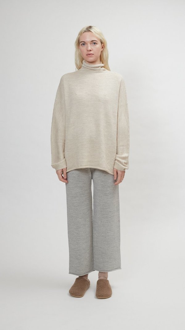 Lauren Manoogian Fine Rollneck Sweater in Hessian Lauren Manoogian Fine Rollneck Sweater in Hessian