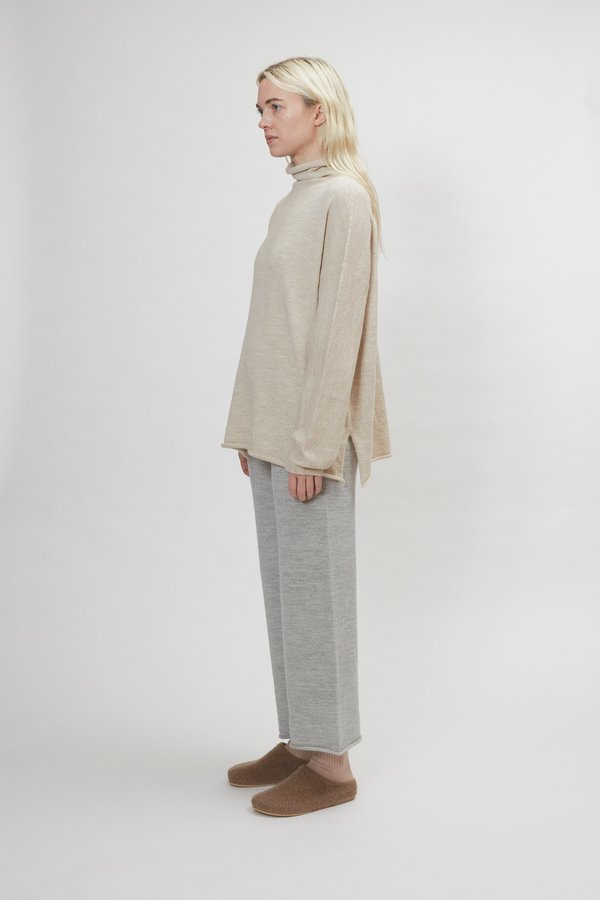 Lauren Manoogian Fine Rollneck Sweater in Hessian Lauren Manoogian Fine Rollneck Sweater in Hessian