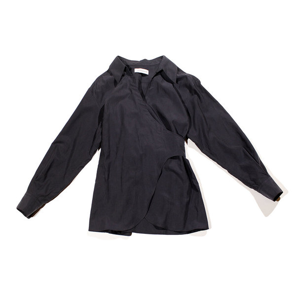 Sayaka Davis Wrap Shirt - Black Sayaka Davis Wrap Shirt - Black
