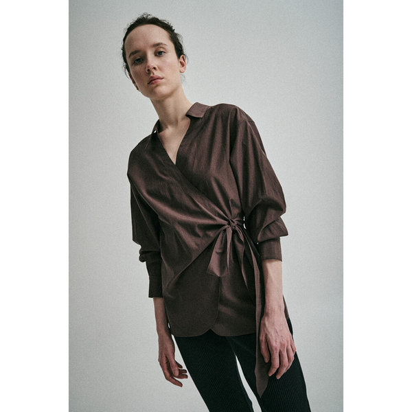 Sayaka Davis Wrap Shirt - Black Sayaka Davis Wrap Shirt - Black