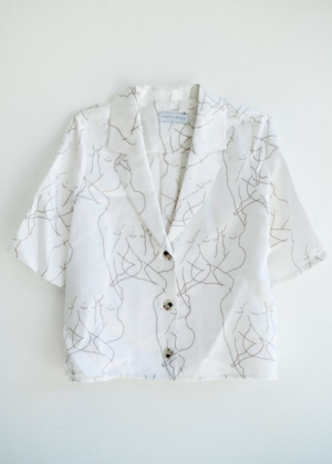 OhSevenDays Fiorenza cropped sleeve shirt - white OhSevenDays Fiorenza cropped sleeve shirt - white