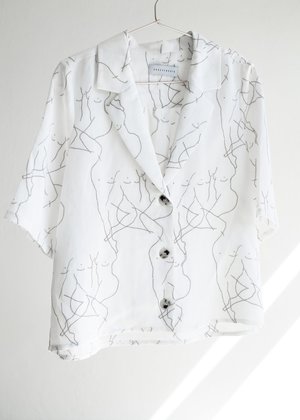 OhSevenDays Fiorenza cropped sleeve shirt - white OhSevenDays Fiorenza cropped sleeve shirt - white