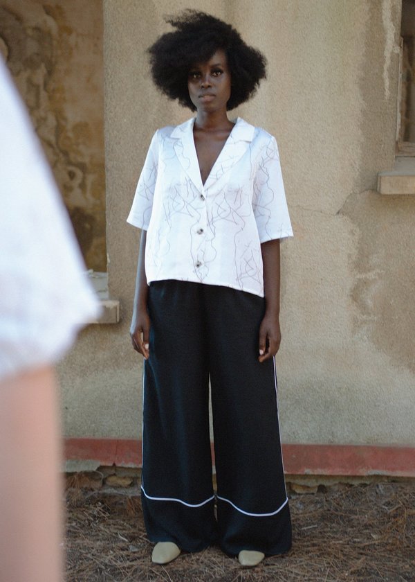 OhSevenDays Fiorenza cropped sleeve shirt - white OhSevenDays Fiorenza cropped sleeve shirt - white