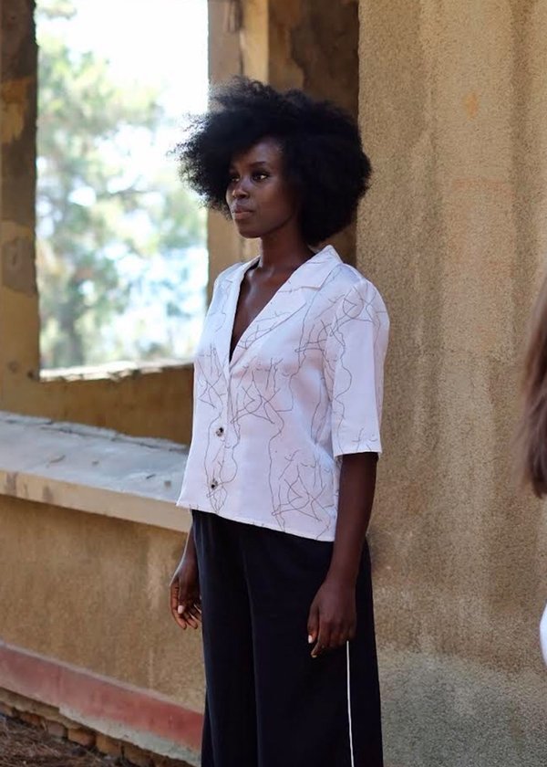 OhSevenDays Fiorenza cropped sleeve shirt - white OhSevenDays Fiorenza cropped sleeve shirt - white