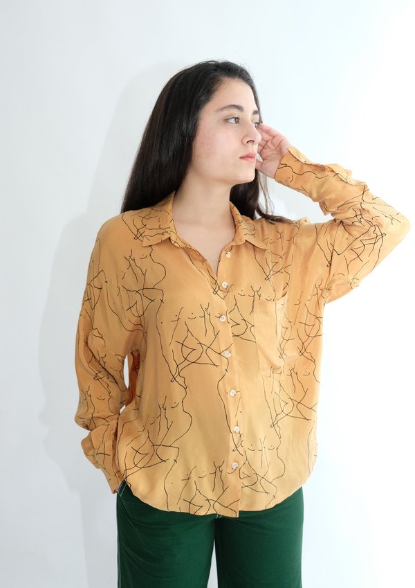 OhSevenDays Fiorenza long sleeve shirt - mustard OhSevenDays Fiorenza long sleeve shirt - mustard