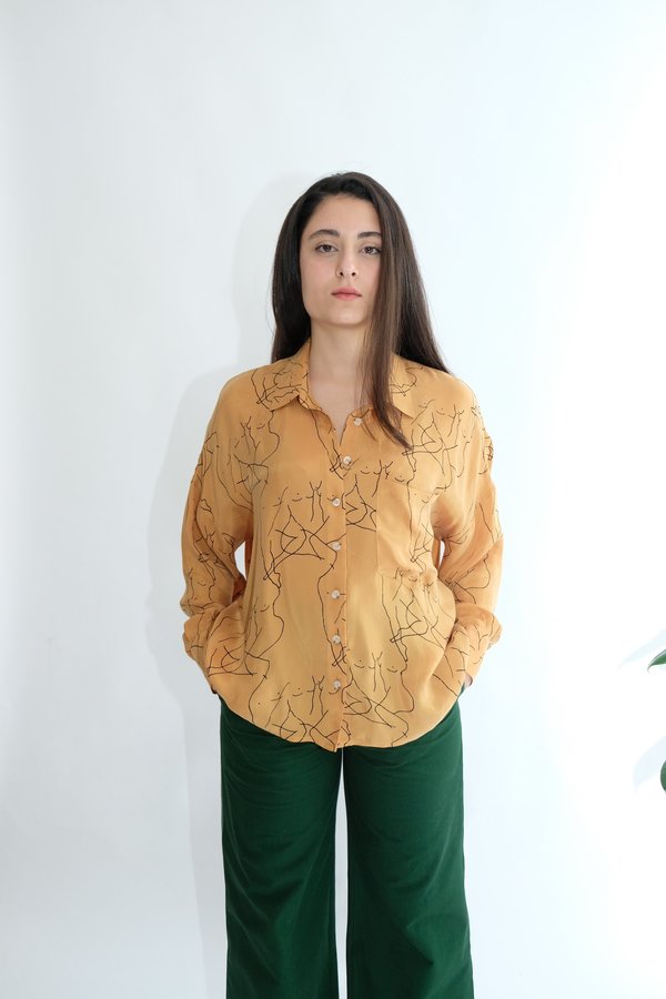 OhSevenDays Fiorenza long sleeve shirt - mustard OhSevenDays Fiorenza long sleeve shirt - mustard