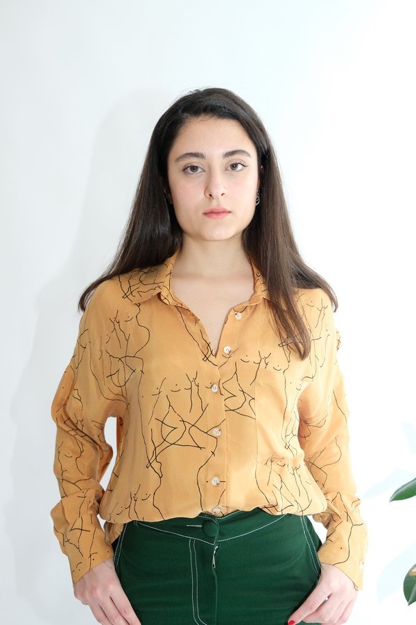 OhSevenDays Fiorenza long sleeve shirt - mustard OhSevenDays Fiorenza long sleeve shirt - mustard