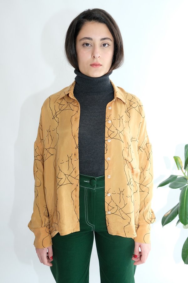 OhSevenDays Fiorenza long sleeve shirt - mustard OhSevenDays Fiorenza long sleeve shirt - mustard