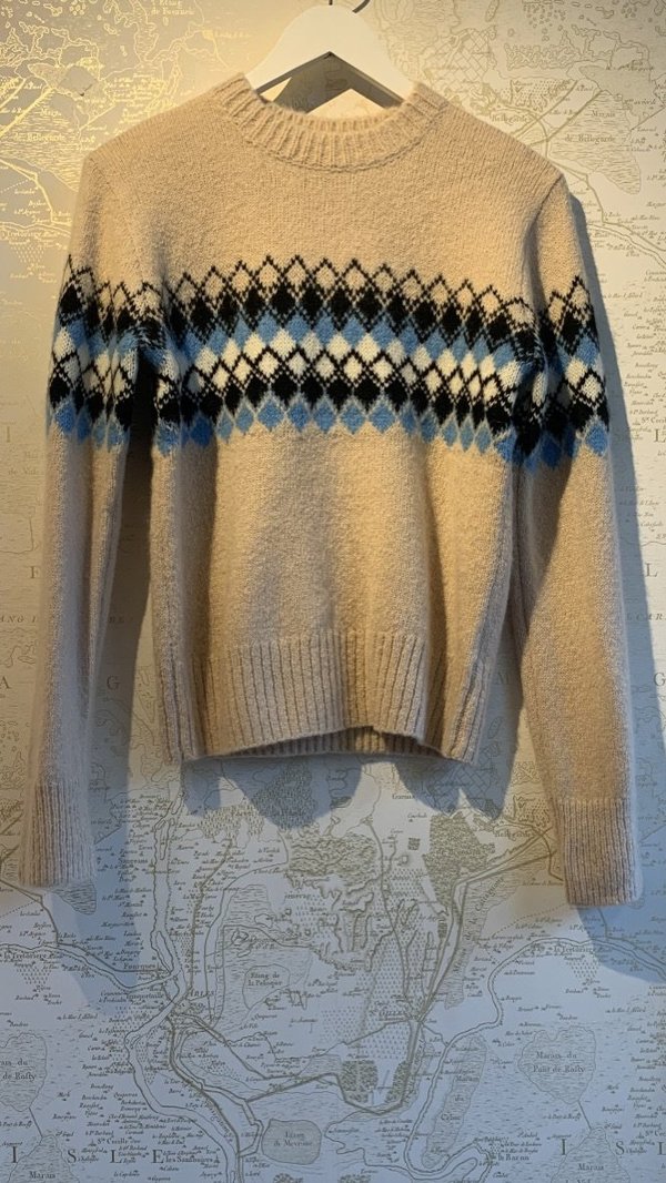 A.L.C. Nathan Fair Isle Sweater - beige multi A.L.C. Nathan Fair Isle Sweater - beige multi