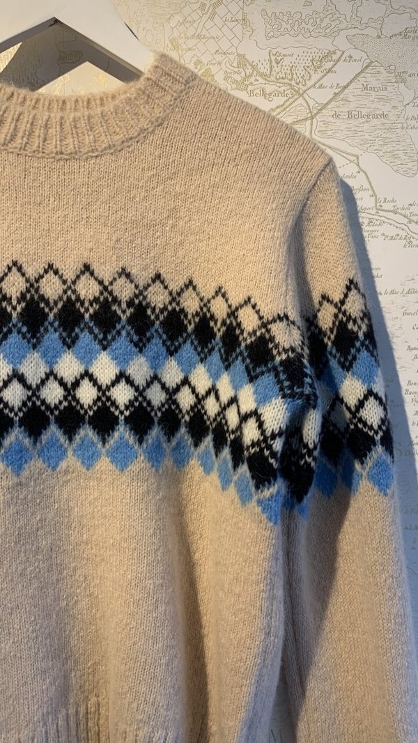 A.L.C. Nathan Fair Isle Sweater - beige multi A.L.C. Nathan Fair Isle Sweater - beige multi