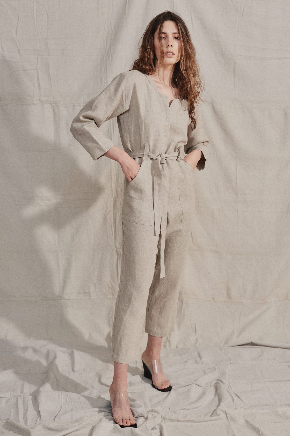 Ozma Cameron Jumpsuit - Oat - Image 2 of 4