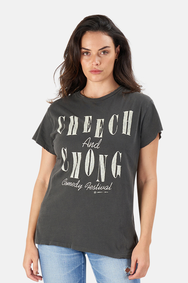 MadeWorn Rock Cheech & Chong Amsterdam T-Shirt - Black Pigment MadeWorn Rock Cheech & Chong Amsterdam T-Shirt - Black Pigment