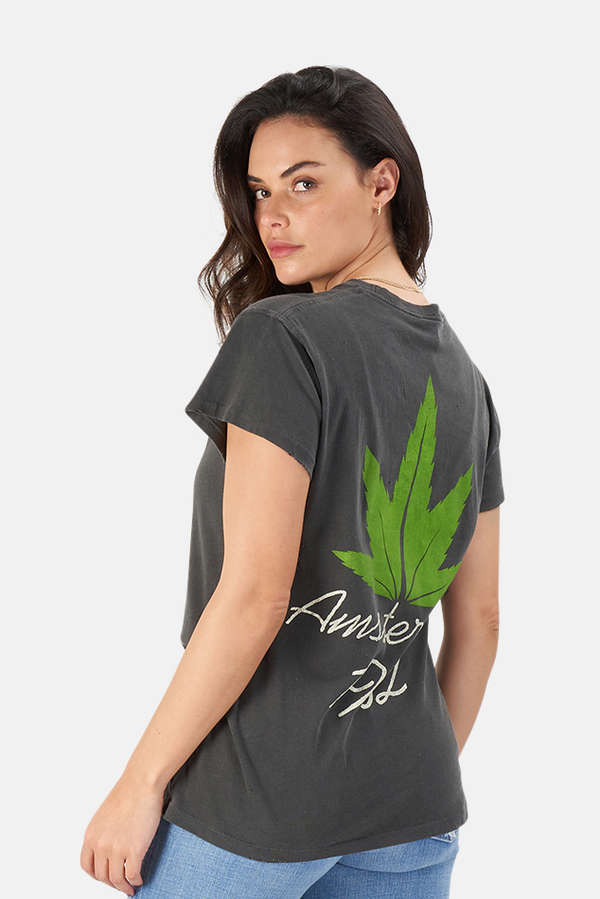 MadeWorn Rock Cheech & Chong Amsterdam T-Shirt - Black Pigment MadeWorn Rock Cheech & Chong Amsterdam T-Shirt - Black Pigment