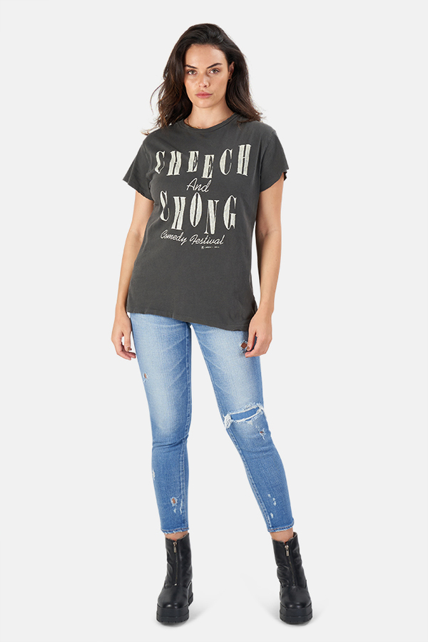 MadeWorn Rock Cheech & Chong Amsterdam T-Shirt - Black Pigment MadeWorn Rock Cheech & Chong Amsterdam T-Shirt - Black Pigment