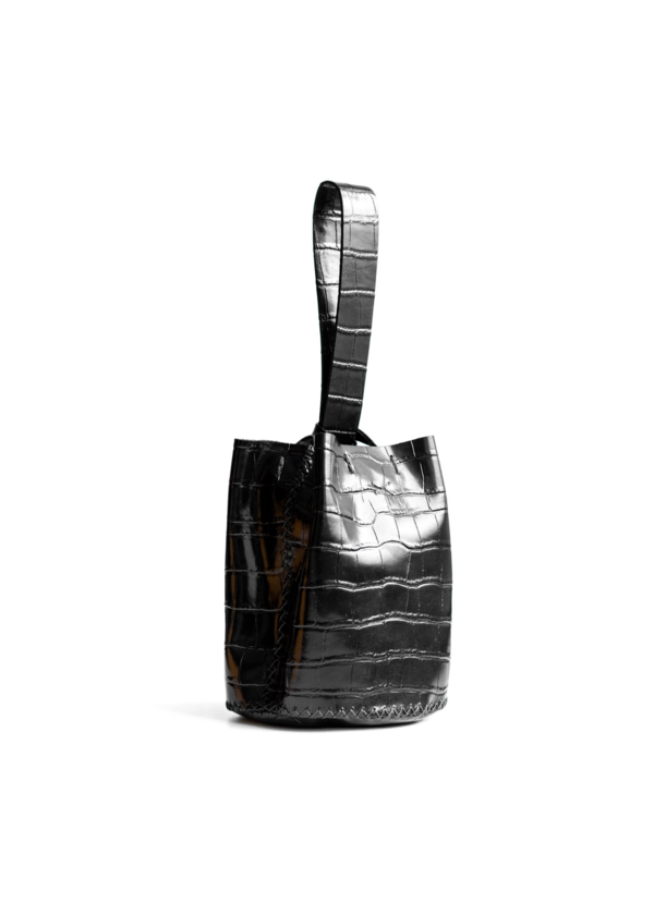 VOLTA ATELIER Navigli bag - black crocco embossed VOLTA ATELIER Navigli bag - black crocco embossed