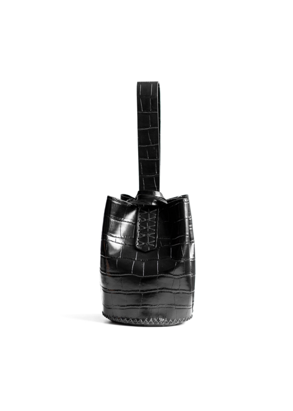 VOLTA ATELIER Navigli bag - black crocco embossed VOLTA ATELIER Navigli bag - black crocco embossed