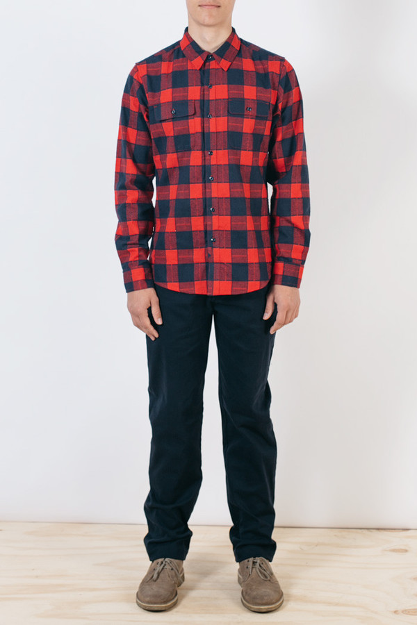 Men's Bridge & Burn Franklin Navy Red Plaid Men's Bridge & Burn Franklin Navy Red Plaid