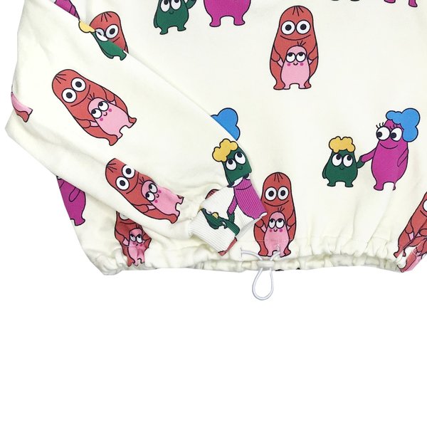 KIDS Banana Valentine Bleep Blops Crop Sweatshirt - white KIDS Banana Valentine Bleep Blops Crop Sweatshirt - white
