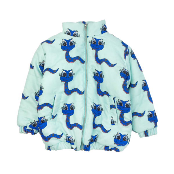 KIDS Banana Valentine Snakes Midi Coat - BLUE KIDS Banana Valentine Snakes Midi Coat - BLUE