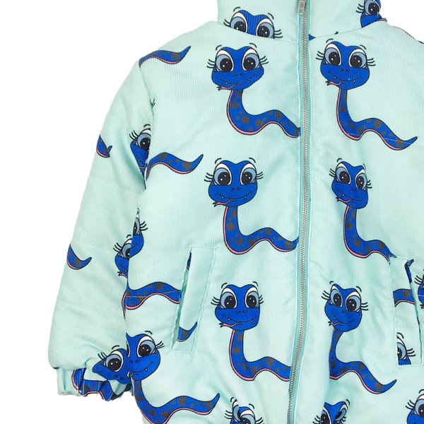 KIDS Banana Valentine Snakes Midi Coat - BLUE KIDS Banana Valentine Snakes Midi Coat - BLUE