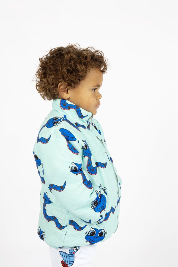 KIDS Banana Valentine Snakes Midi Coat - BLUE KIDS Banana Valentine Snakes Midi Coat - BLUE