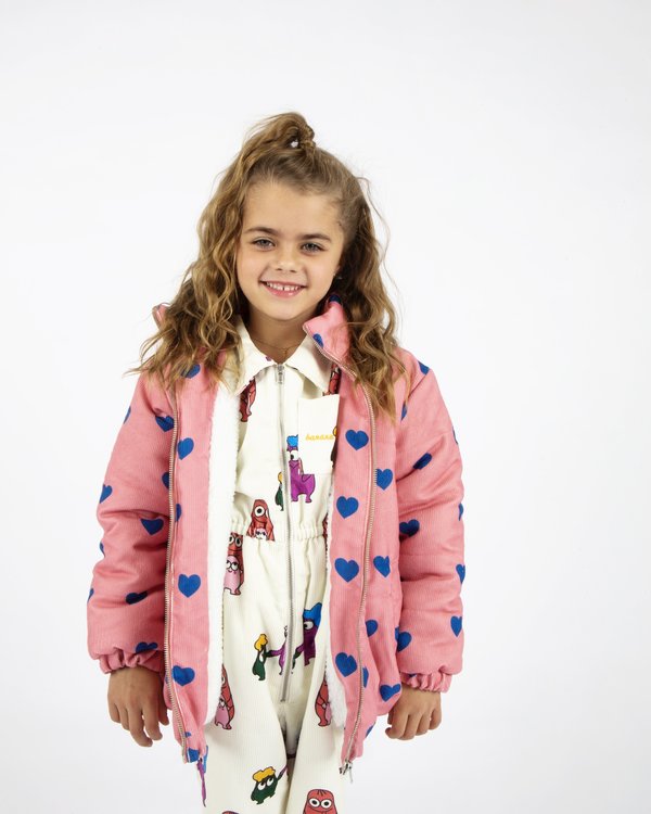 Kids Banana Valentine Hearts Midi Coat Kids Banana Valentine Hearts Midi Coat
