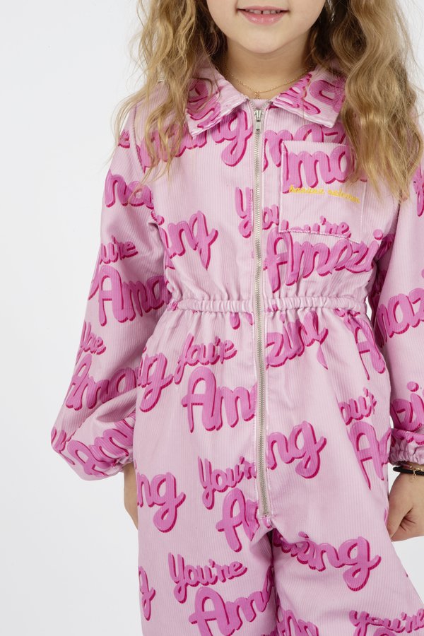 kids Banana Valentine You're Amazing Boiler Suit - pink kids Banana Valentine You're Amazing Boiler Suit - pink