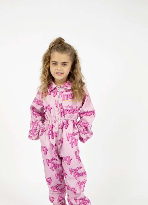 kids Banana Valentine You're Amazing Boiler Suit - pink kids Banana Valentine You're Amazing Boiler Suit - pink